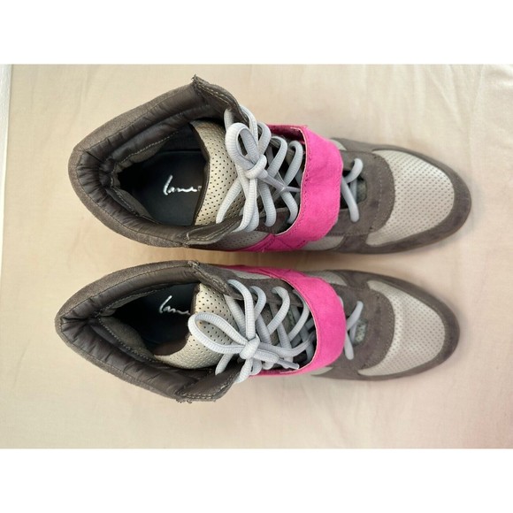 Lane Bryant Women's Ladies Shoes Gray pink Heal Sneakers. Size: 12 W - Picture 9 of 12